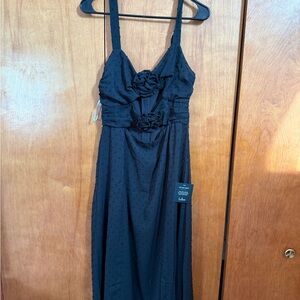 Lulu's Black Floral Midi Dress